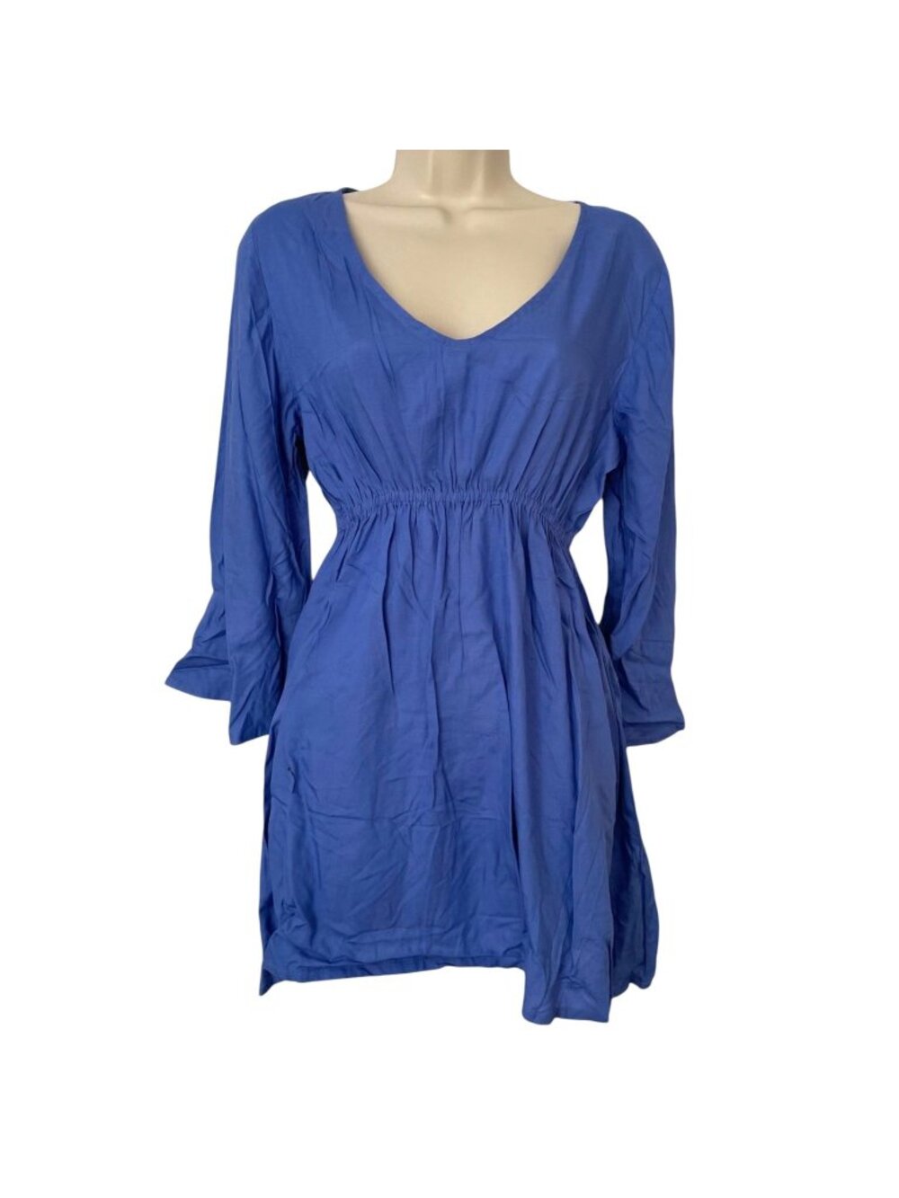 Escapada Madison Swim Cover Up Womens Periwinkle Blue Long Sleeve Size M
